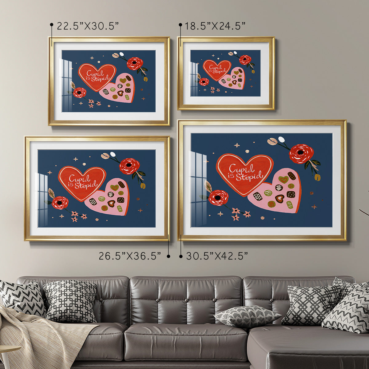 Happy Galentine II Premium Framed Print - Ready to Hang