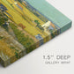Canvas art print of an expansive farmland with workers harvesting crops under bright sky, highlighting texture and gallery-wrapped edges