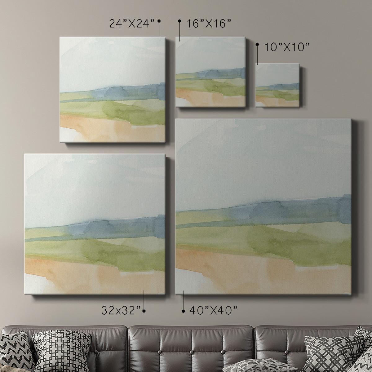 Pastel Slopes I - Canvas Art Print