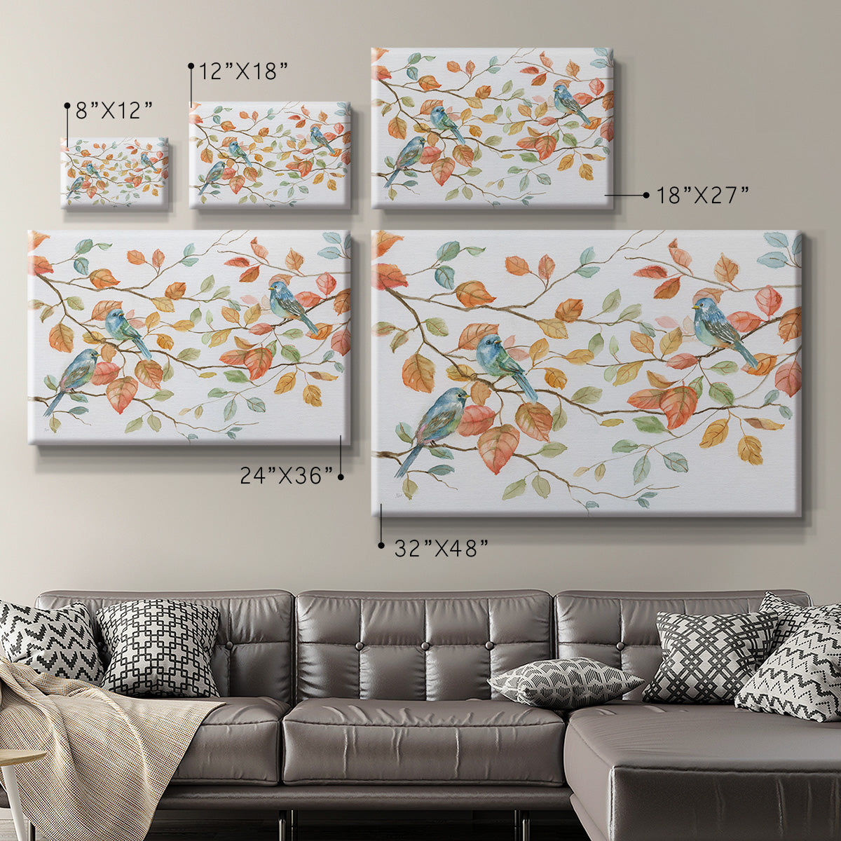 Bird Trio - Canvas Art Print