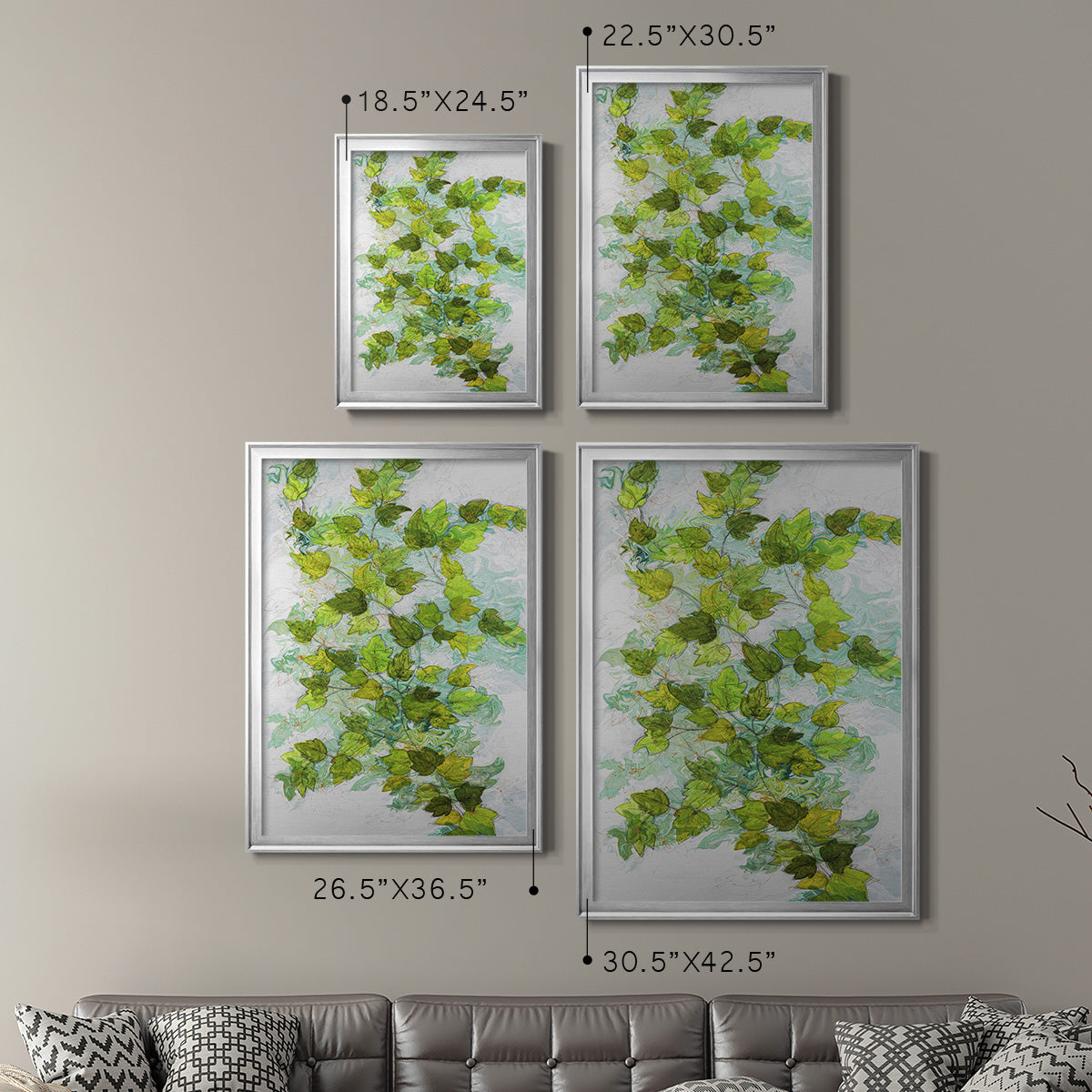 Ivy - Modern Framed Canvas Print
