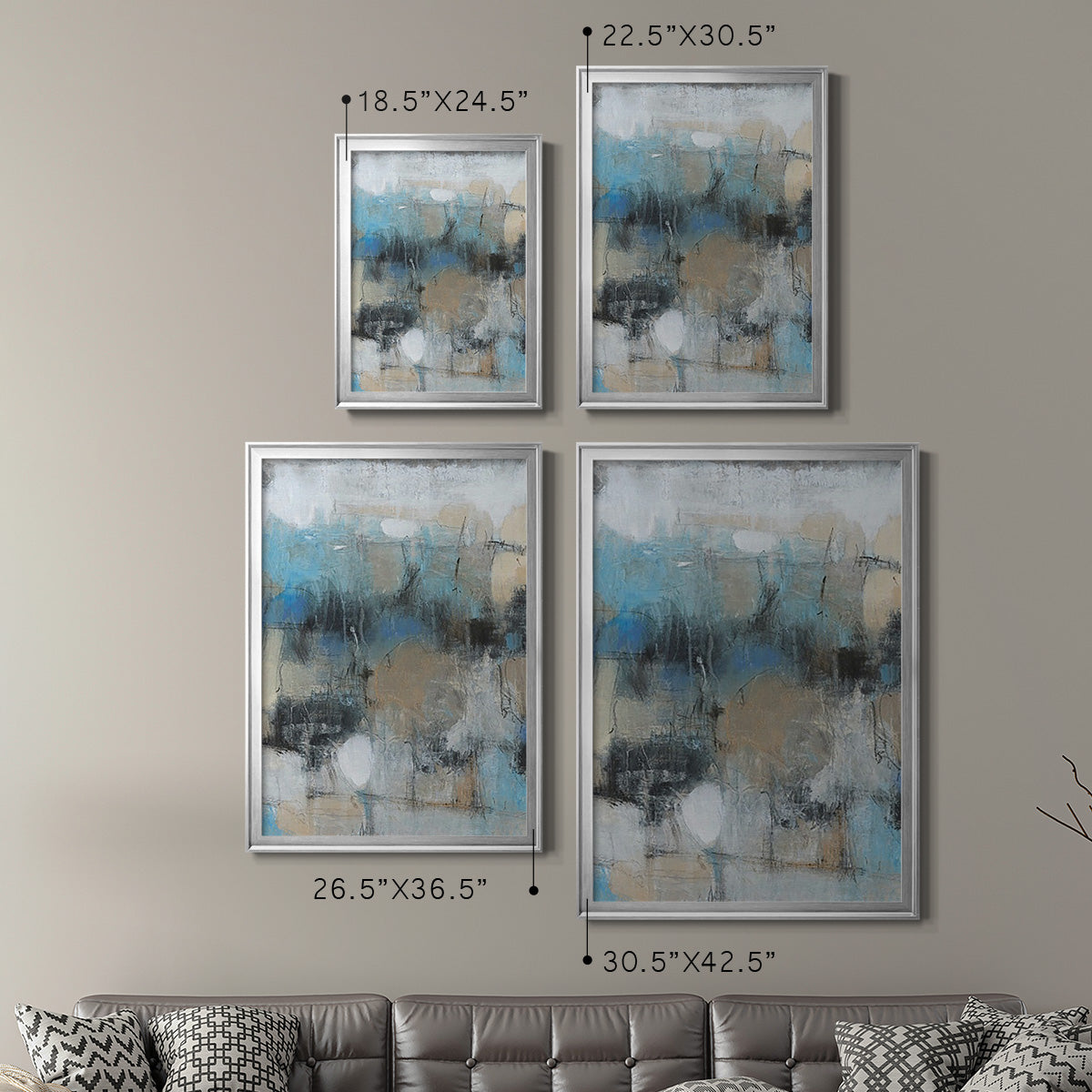 In the Moment I - Modern Framed Canvas Print