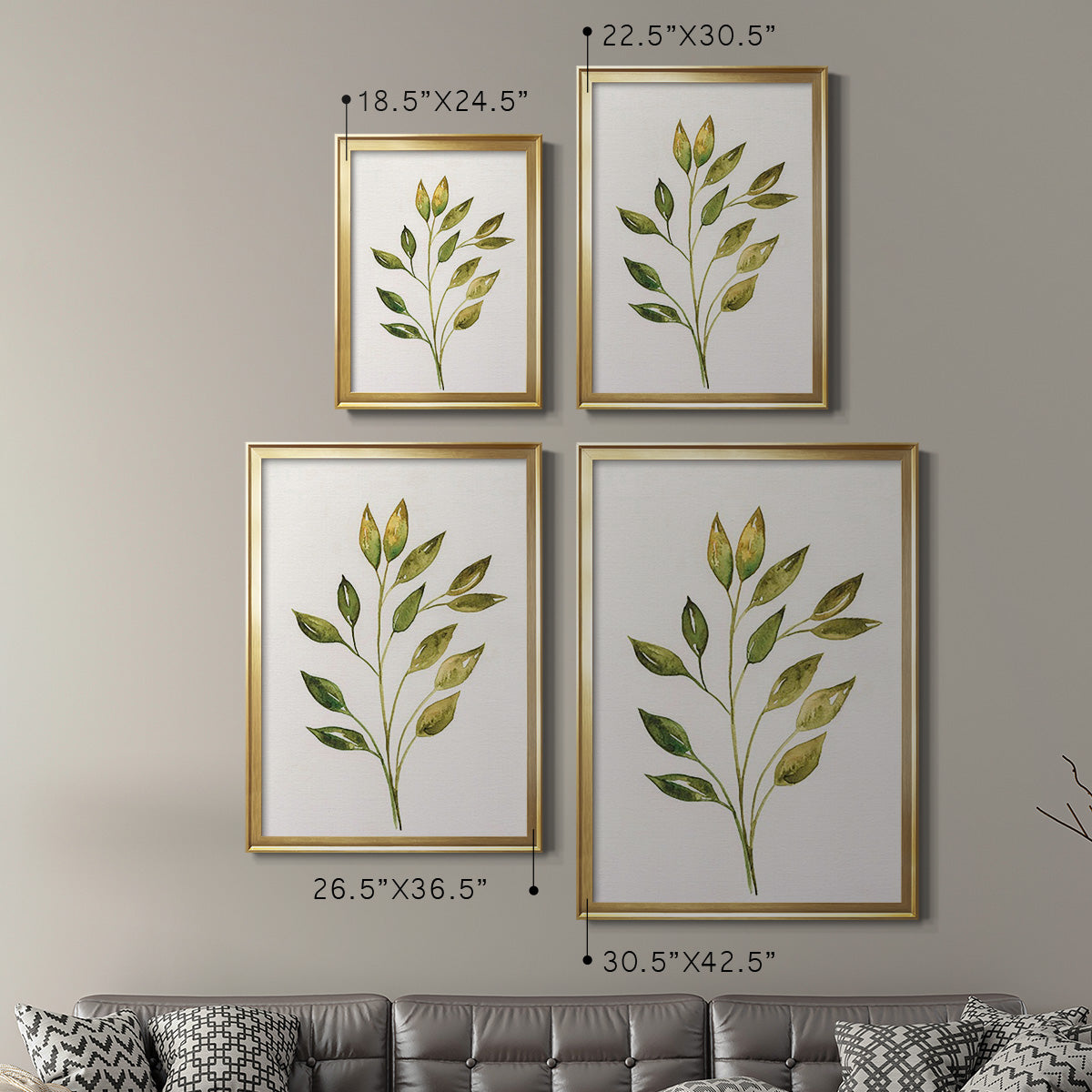 Single Twig II - Modern Framed Canvas Print