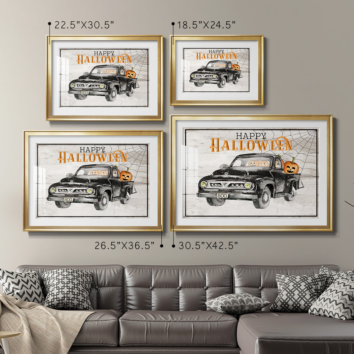 Happy Halloween - Modern Framed Art Print