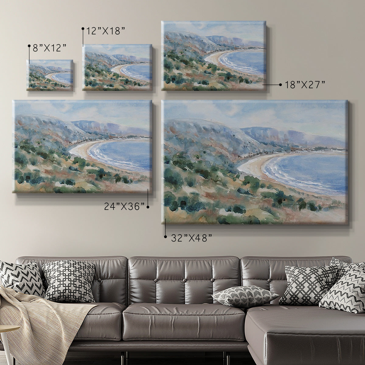 Coastal Mist II Premium Gallery Wrapped Canvas - Ready to Hang