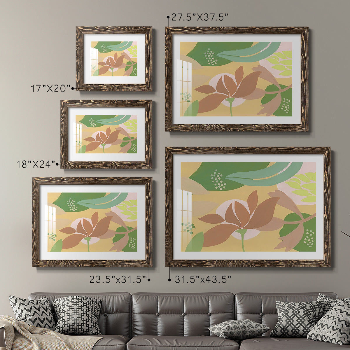 Neutral Blooms I-Premium Framed Print - Ready to Hang