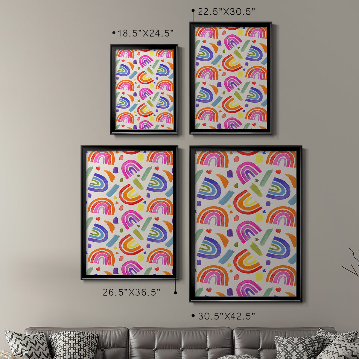 Love Loudly Collection E - Modern Framed Canvas Print