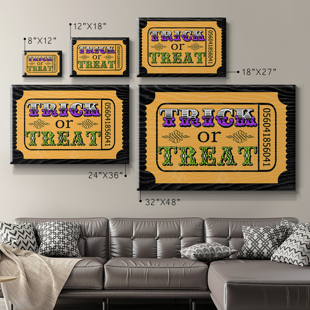 Trick or Treat Ticket - Canvas Art Print