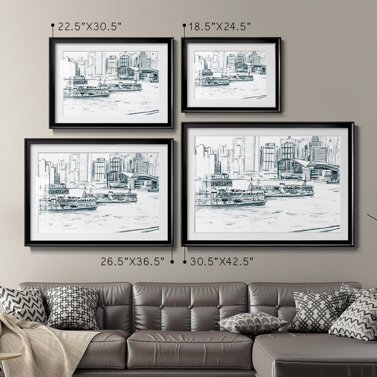 Ferryboats I Premium Framed Print - Ready to Hang