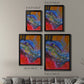 Vibrant Flow II - Modern Framed Canvas Print