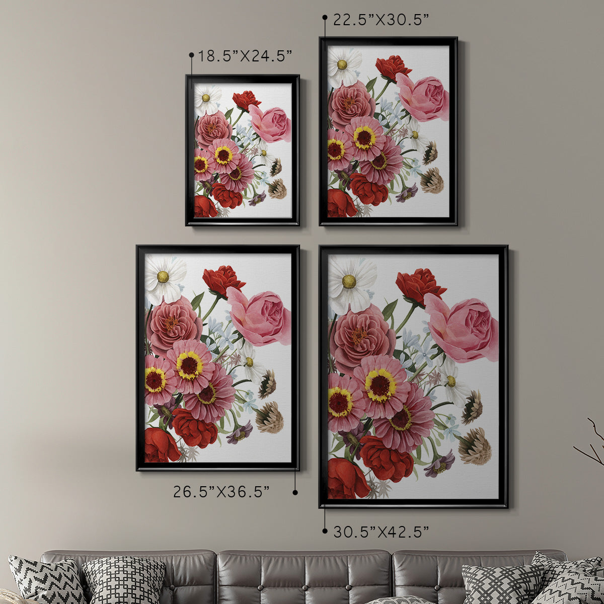 Modern Arrangement I - Modern Framed Canvas Print
