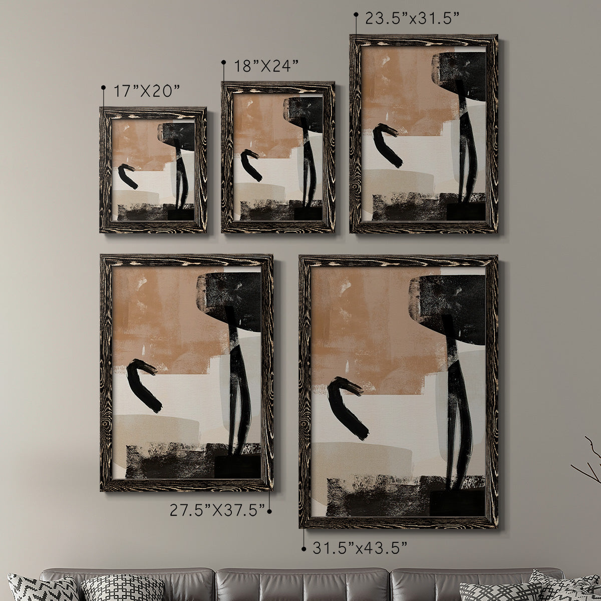 Selective Arrangement III - Premium Framed Canvas 2 Piece Set - Ready to Hang