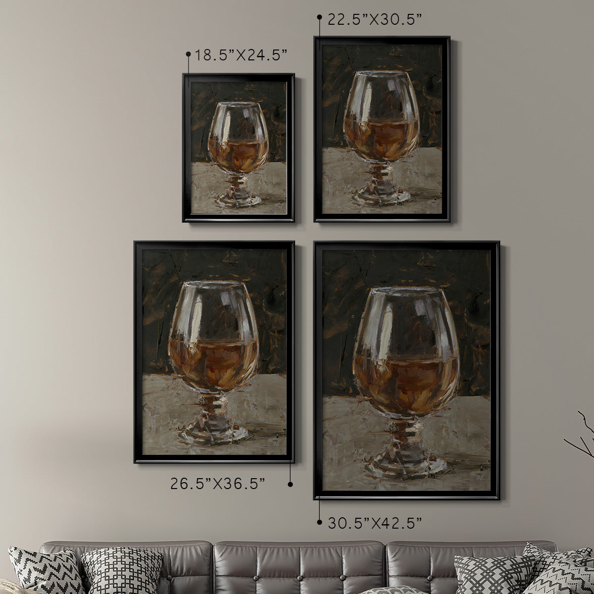 The Hard Stuff III - Modern Framed Canvas Print