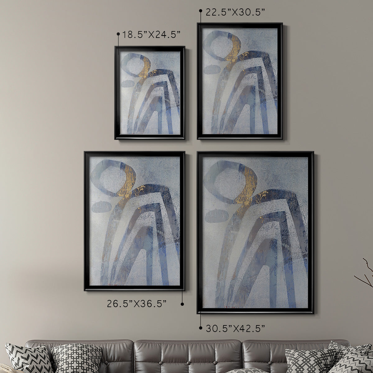 Linx IV - Modern Framed Canvas Print