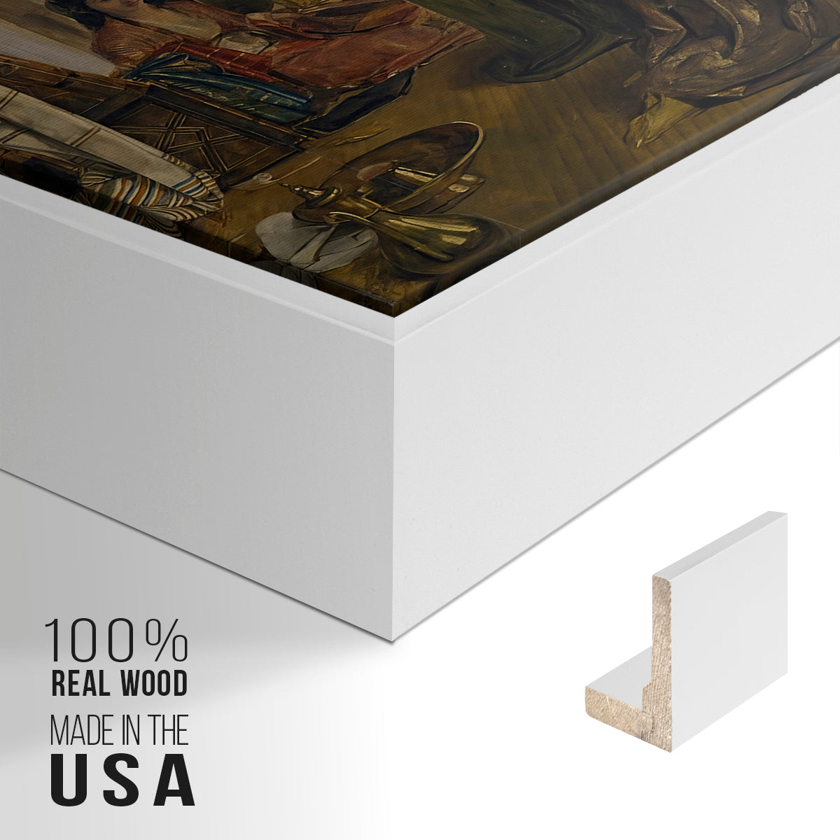 The Harem, 1876 - Floater Framed Canvas Print