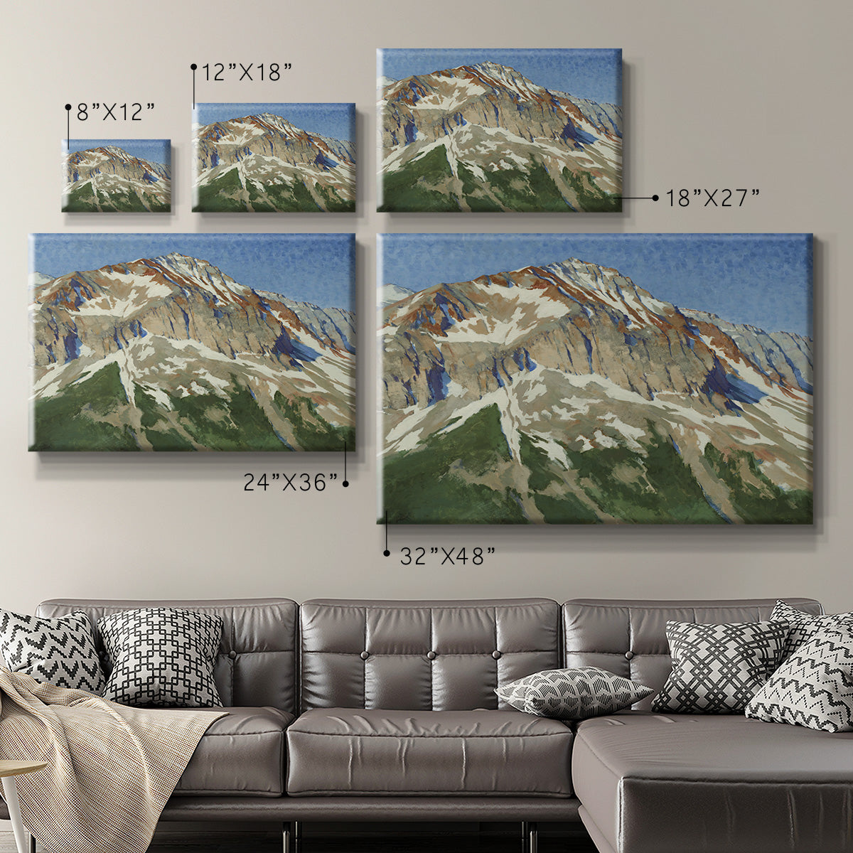 Vermillion Ascent Premium Gallery Wrapped Canvas - Ready to Hang