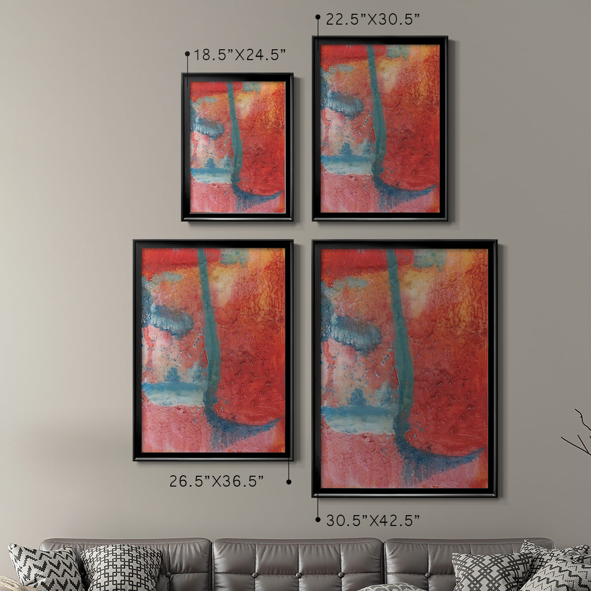 Spring Step II - Modern Framed Canvas Print