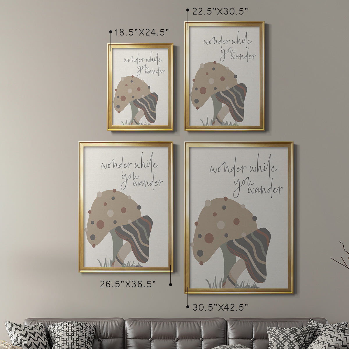 Wonder While You Wander - Modern Framed Canvas Print