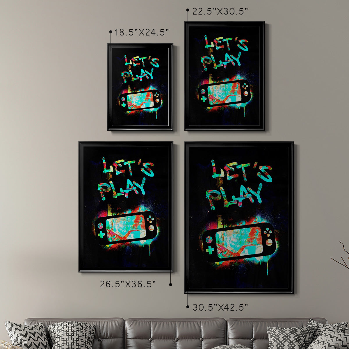 Gamer Tag III - Modern Framed Canvas Print