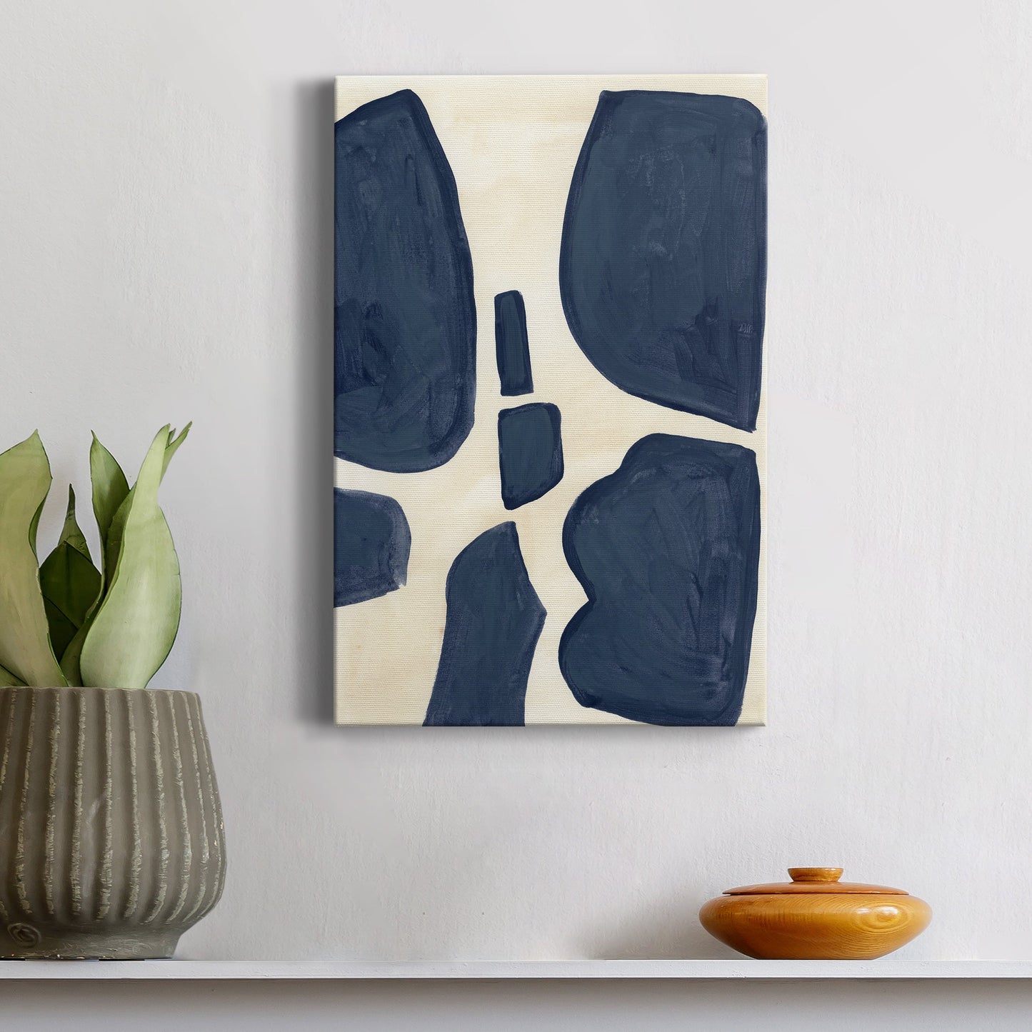 Blue Pieces II Premium Gallery Wrapped Canvas - Ready to Hang