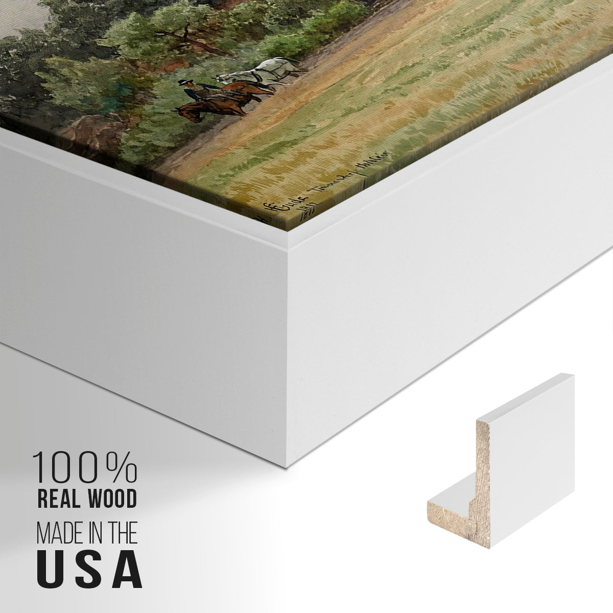 Farm with Grazing Cows (Bondegård med beitende kuer), 1892 - Floater Framed Canvas Print