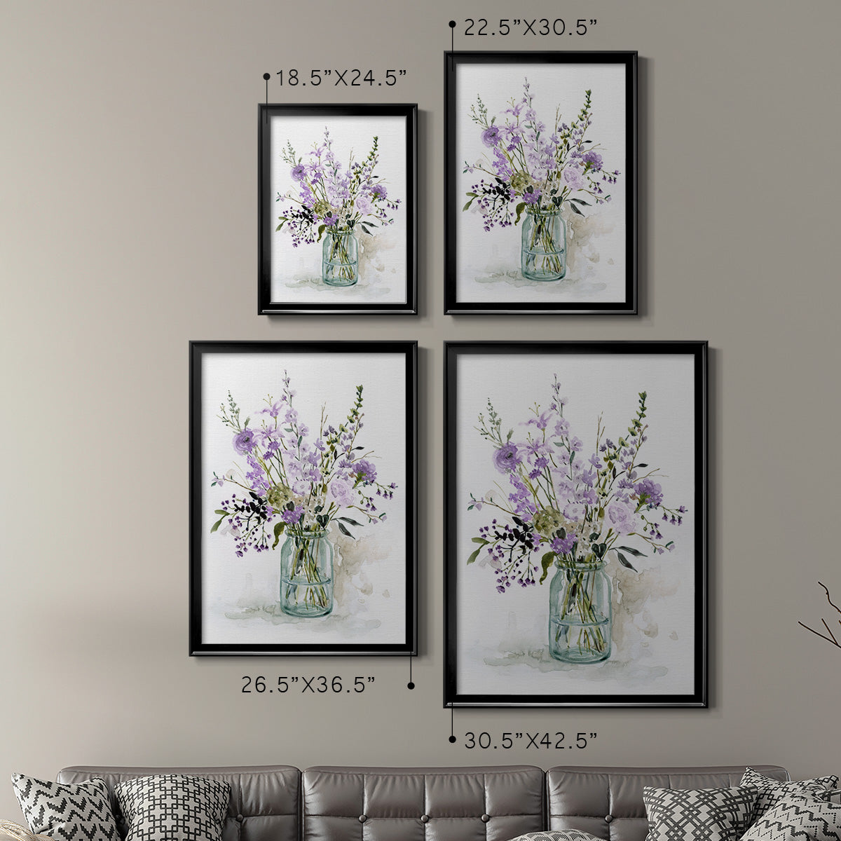 Purple Passion II - Modern Framed Canvas Print