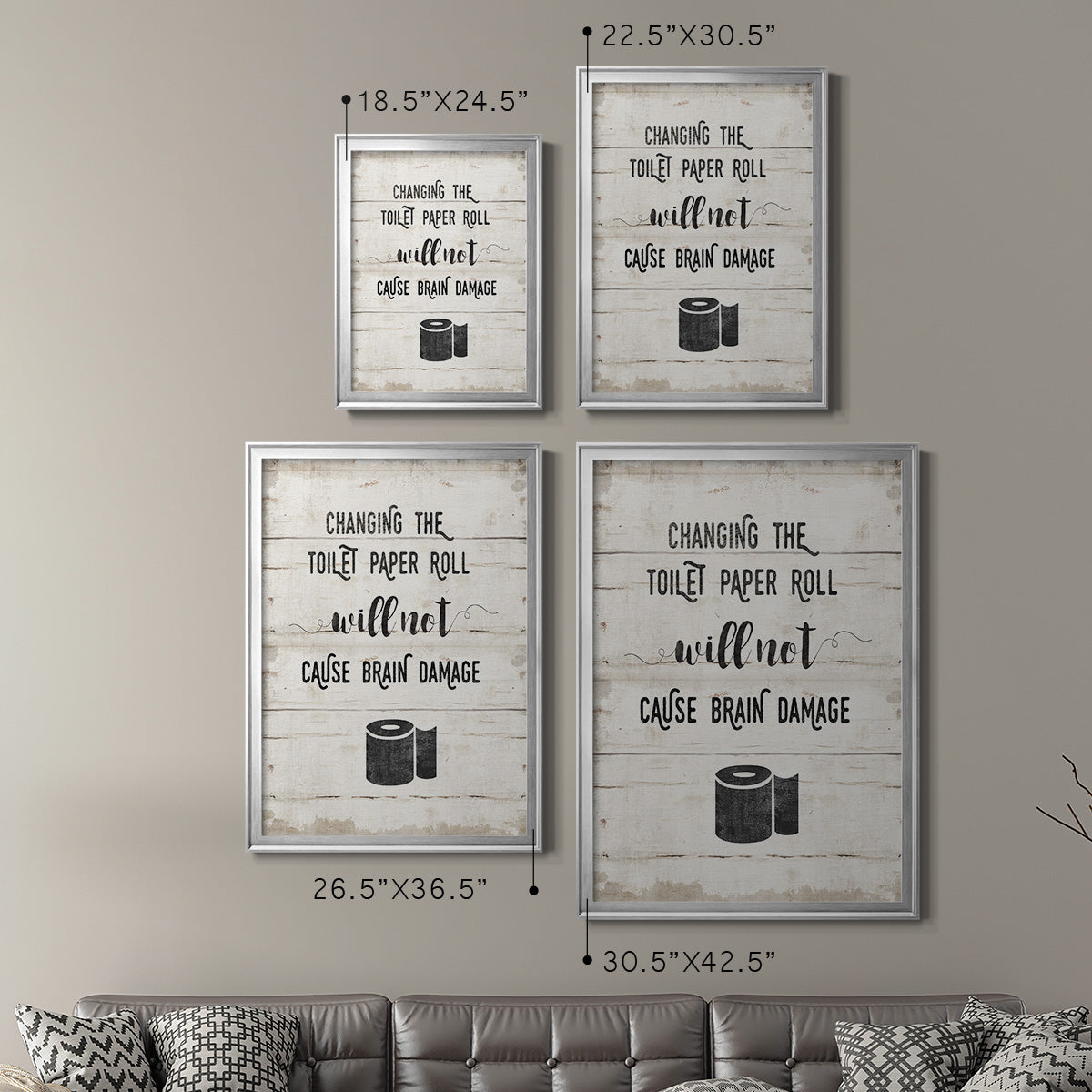 Changing the Roll - Modern Framed Canvas Print