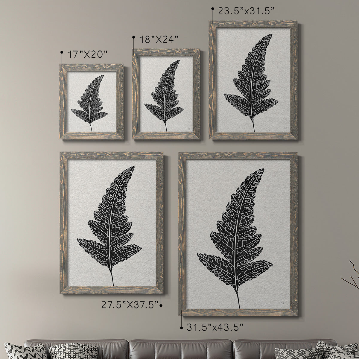 Forest Fern I - Premium Framed Canvas 2 Piece Set - Ready to Hang