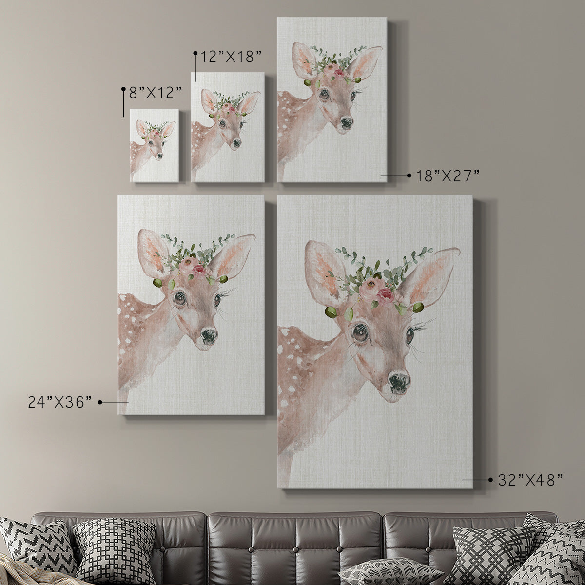 Dressy Fawn - Canvas Art Print