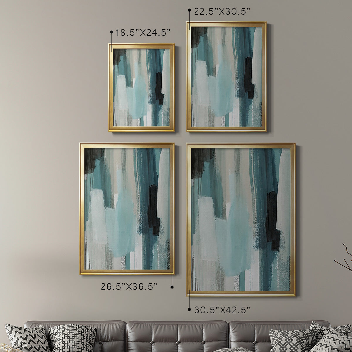 Scribe Shore II - Modern Framed Canvas Print