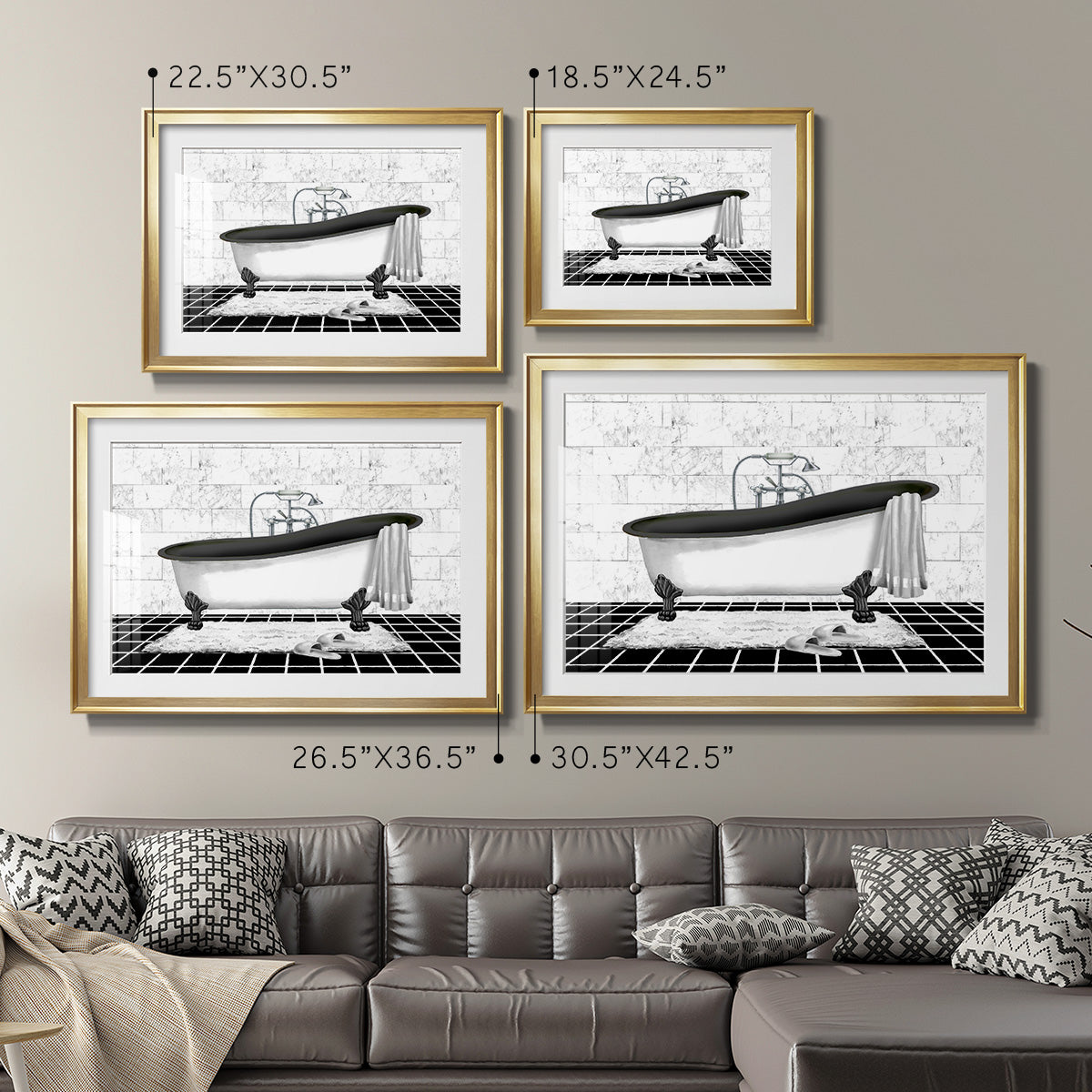 Modern Bath II - Modern Framed Art Print