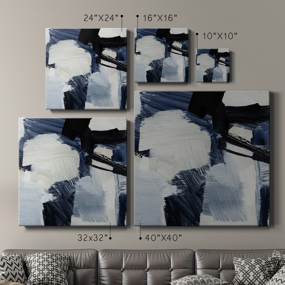 Expressive Monochrome III - Canvas Art Print