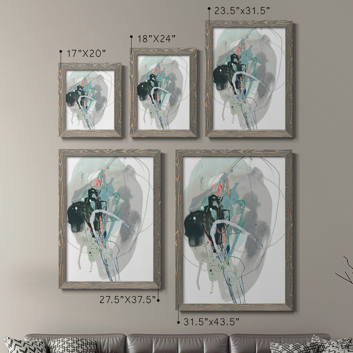 Stone Aperture I - Premium Framed Canvas 2 Piece Set - Ready to Hang