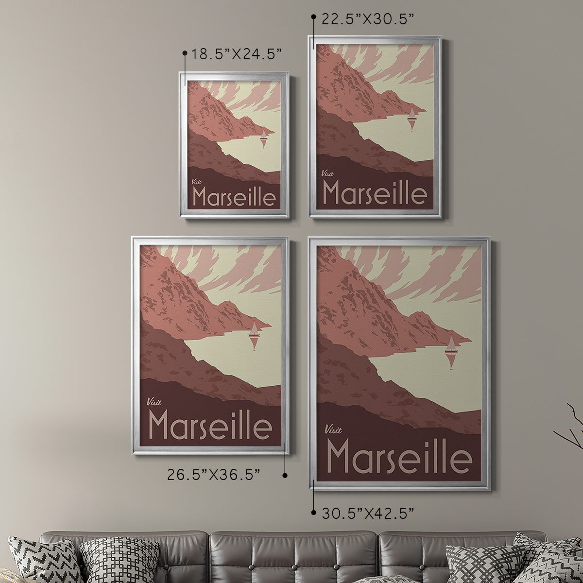 French Coast I - Modern Framed Canvas Print