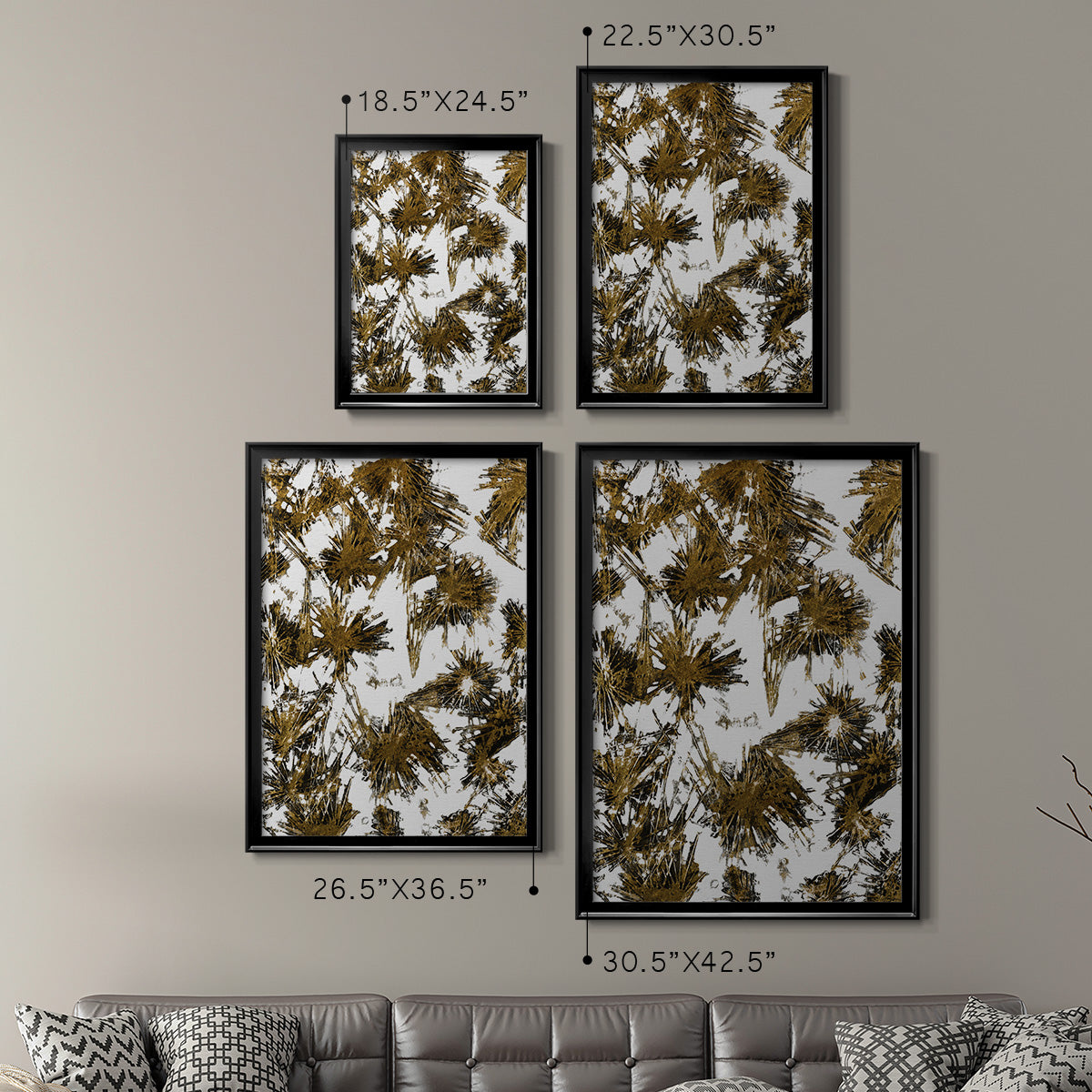 Fireworks - Modern Framed Canvas Print