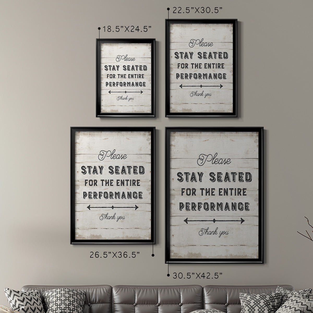 Please Stay Seated - Modern Framed Canvas Print