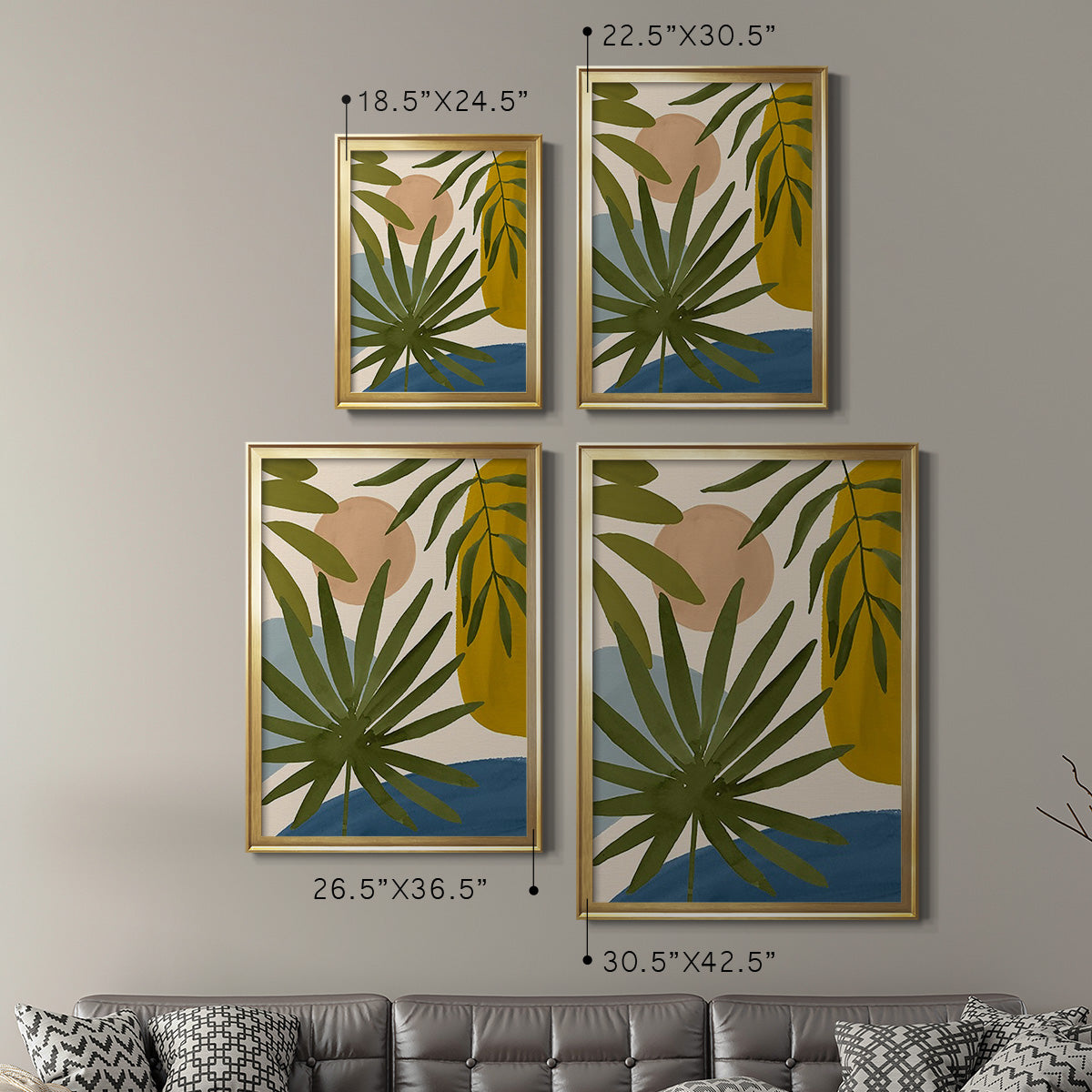 Tropica Tumble II - Modern Framed Canvas Print