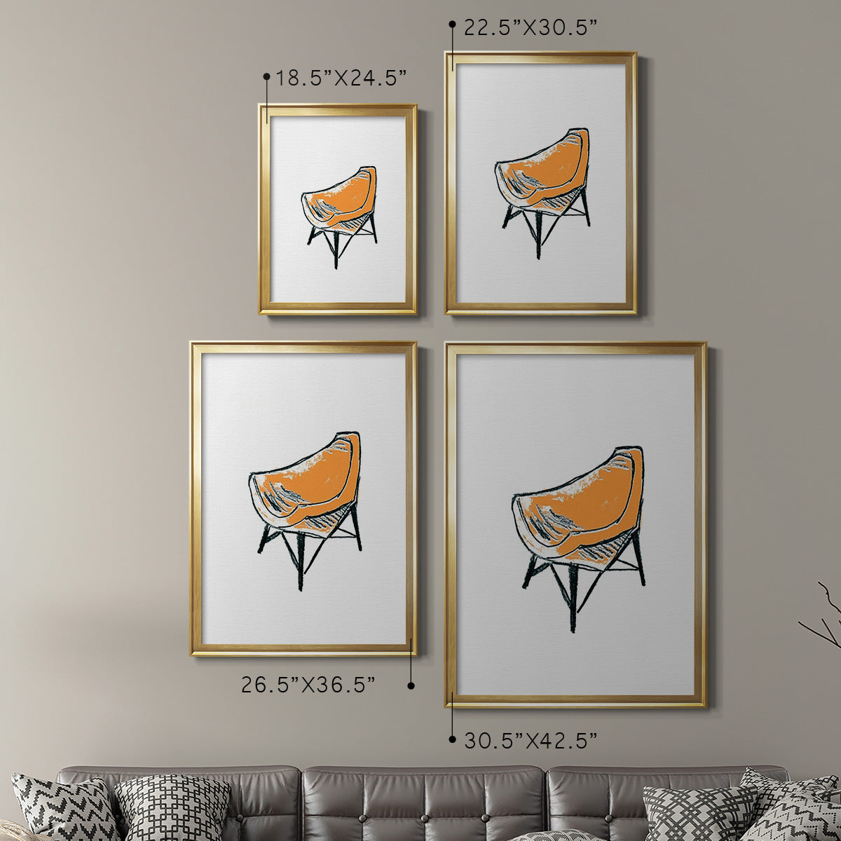 Take a Seat XII - Modern Framed Canvas Print