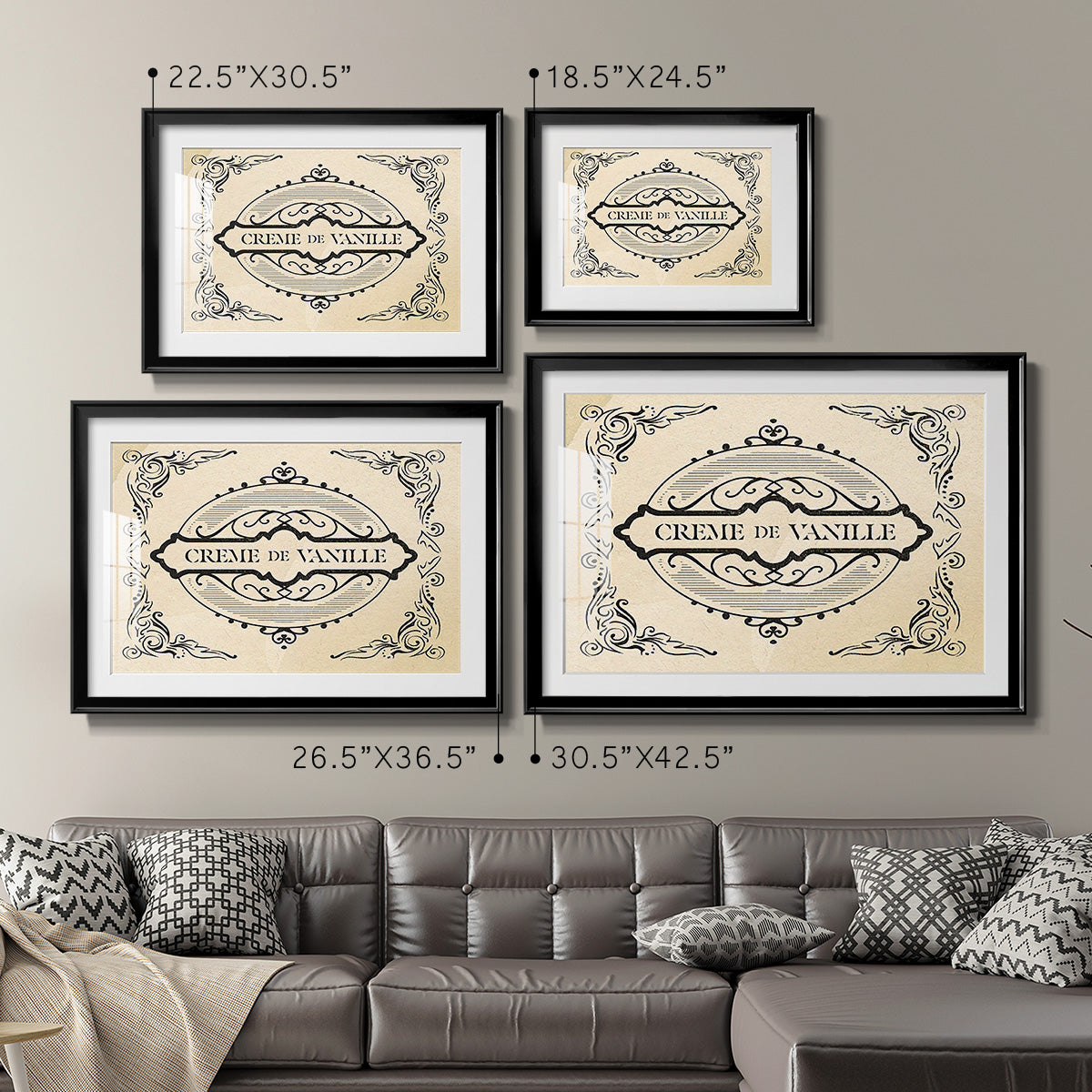 Antique French Label II - Modern Framed Art Print