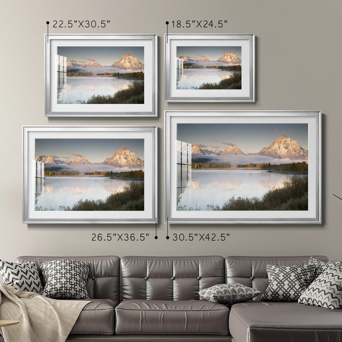 Snake River Fog - Modern Framed Art Print