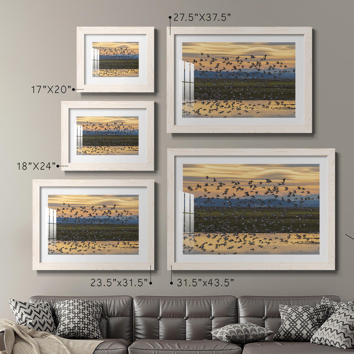 Sunset Flight - Barnwood Framed Art Print