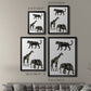 Ornamental Safari Animals III - Modern Framed Canvas Print