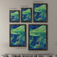 Geometric in Cool I - Premium Framed Canvas 2 Piece Set - Ready to Hang