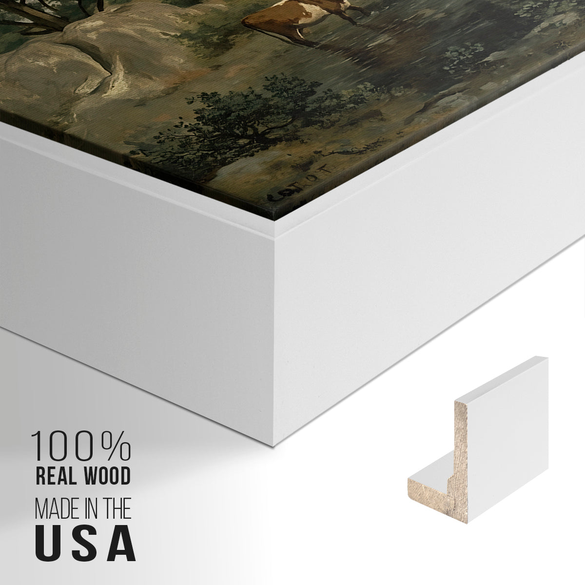 Forest of Fontainebleau, 1846 - Floater Framed Canvas Print