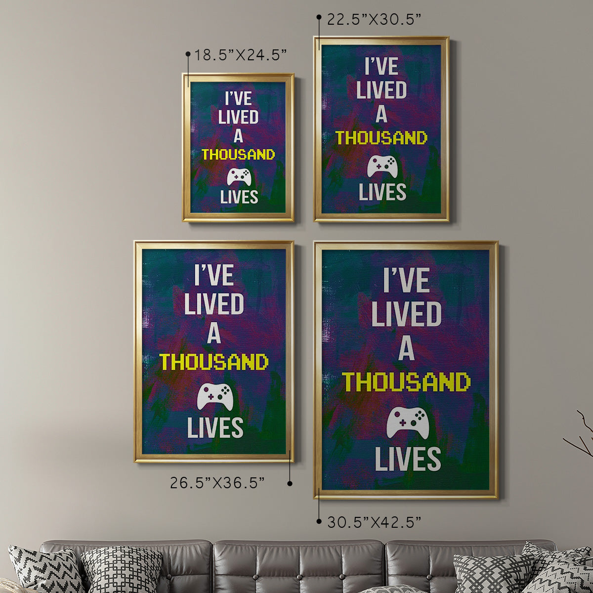 Gamer at Play I - Modern Framed Canvas Print