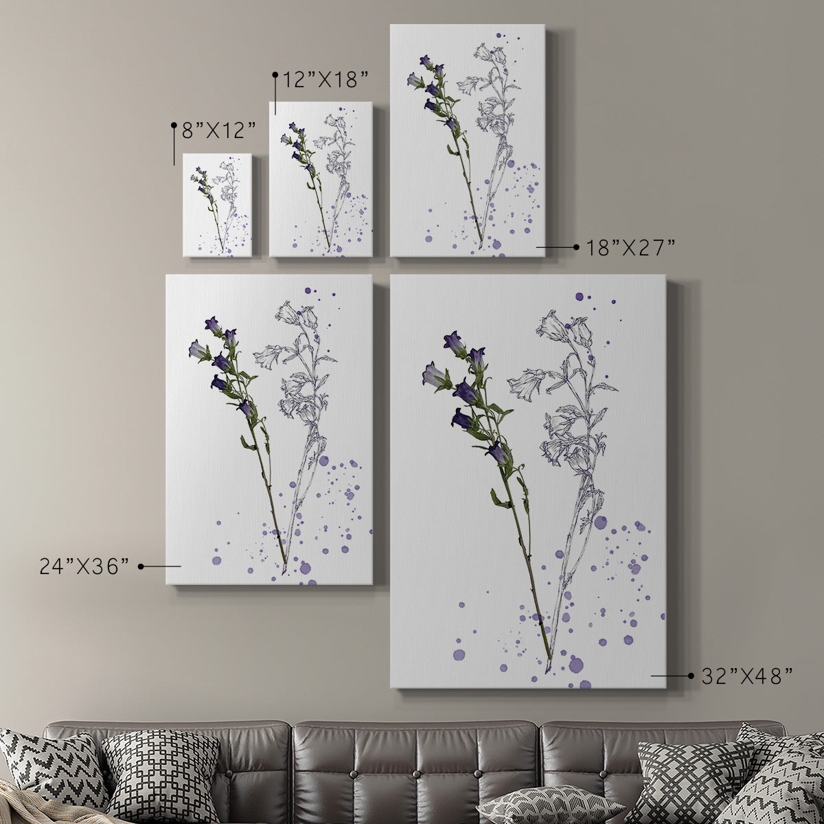 Botany Flower II Premium Gallery Wrapped Canvas - Ready to Hang