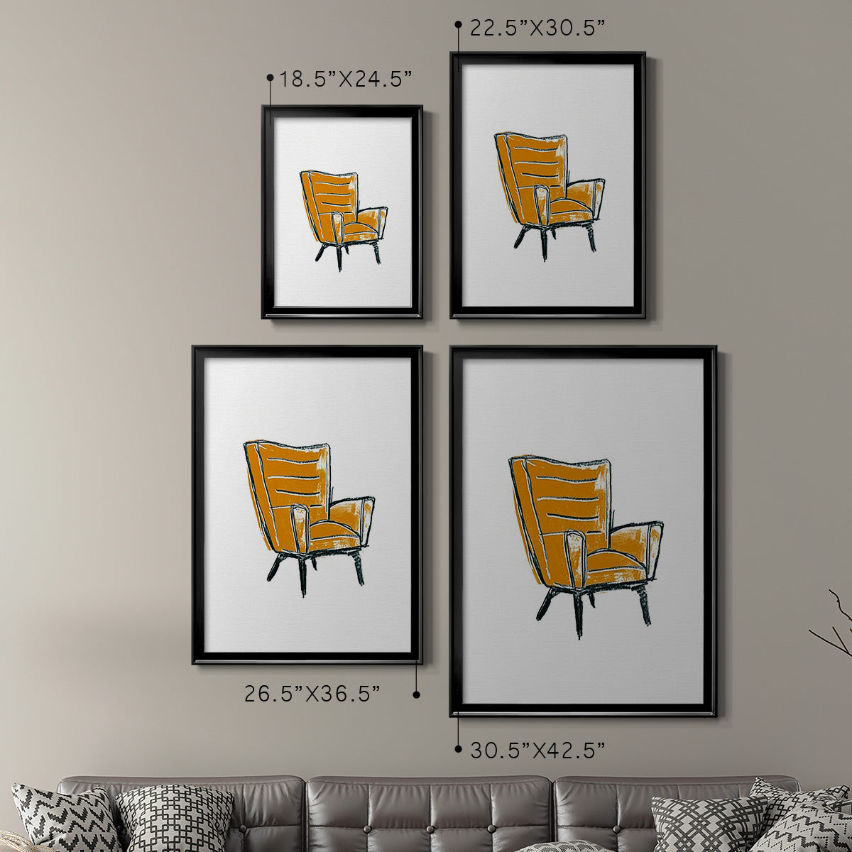 Take a Seat III - Modern Framed Canvas Print
