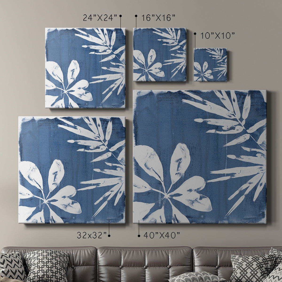 Tropical Indigo Impressions III - Canvas Art Print