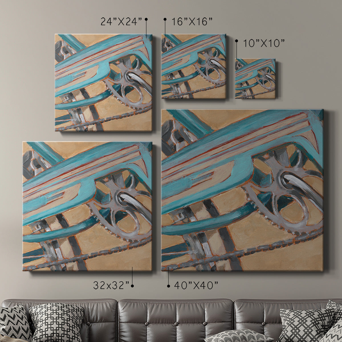 Retro Cycle III-Premium Gallery Wrapped Canvas - Ready to Hang