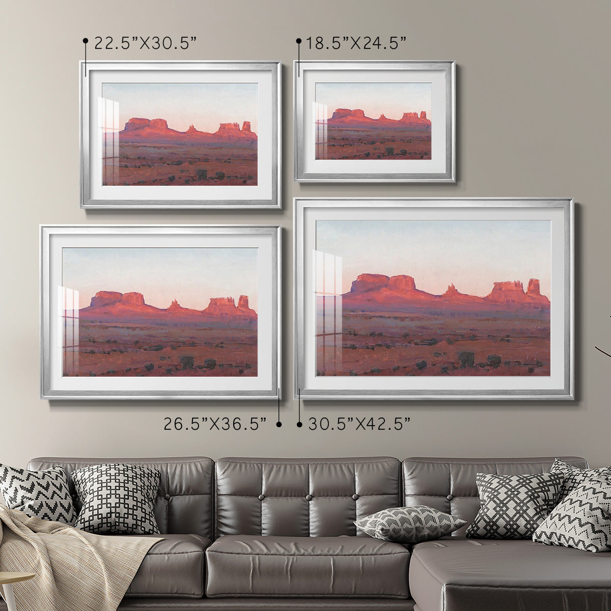 Red Rocks at Dusk II - Modern Framed Art Print